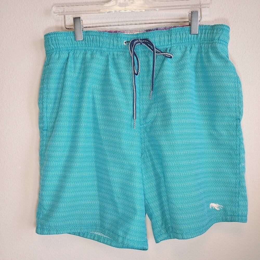 Ted Baker Men's Preppy Beach Vacation Chevron Swim Trunks Sz 3/Medium